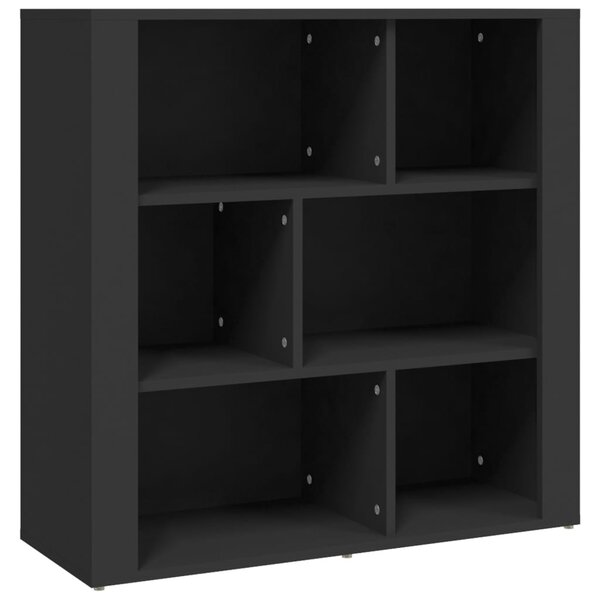 vidaXL Buffet Noir 80x30x80 cm Bois d'ingénierie