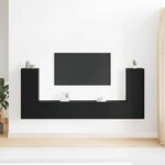 vidaXL Ensemble meuble TV Montage mural Chêne noir Bois d'ingénierie