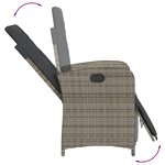 vidaXL Ensemble à manger de jardin 9 Pièces coussins gris résine tressée