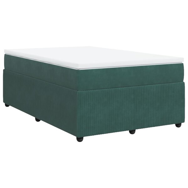 vidaXL Sommier à lattes de lit avec matelas vert foncé 120x190 cm