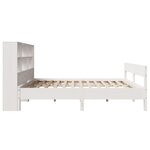 vidaXL Lit bibliothèque sans matelas blanc 120x200 cm bois pin massif
