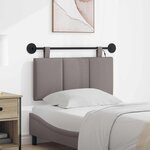 vidaXL Tête de lit suspendue Avec lumière LED Taupe Tissu