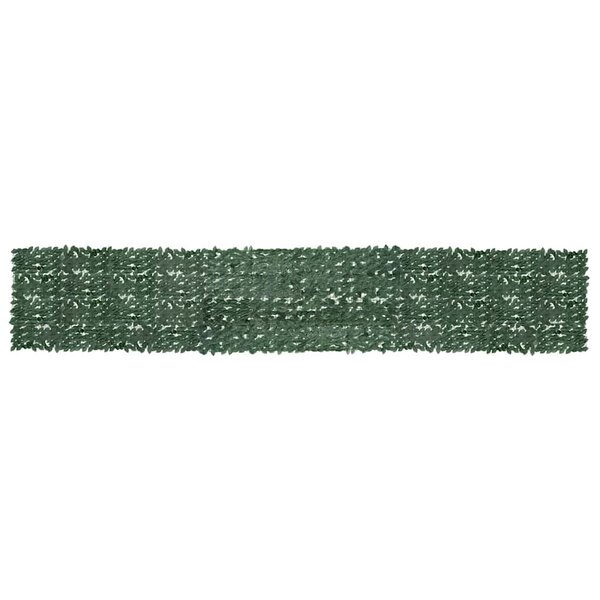 vidaXL Écran de balcon avec feuilles vert foncé 600x100 cm