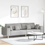 Sofa en tissu avec coussin Gris nuage 208 cm tissu