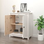 vidaXL Buffet blanc 70x35x80 cm bois massif de pin