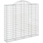 vidaXL Paniers à gabions arqués 9 Pièces 200x50x180/200 cm Fer galvanisé