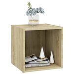 vidaXL Meubles TV 2 Pièces chêne sonoma 37x35x37 cm bois d’ingénierie