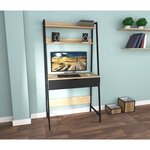 Bureau avec étagere en metal - L 84 x P 45 x H 165 cm - DOVER