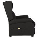 vidaXL Fauteuil de massage Noir Tissu