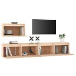 vidaXL Meubles TV 3 Pièces Bois massif de pin