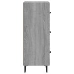 vidaXL Buffet Sonoma gris 34 5x34x90 cm Bois d'ingénierie