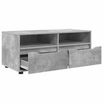 vidaXL Meuble TV Gris béton 100 x 48 x 43 cm Bois d'ingénierie