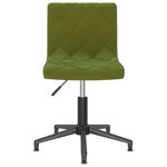 vidaXL Chaises pivotantes à manger lot de 2 vert clair velours