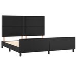 vidaXL Cadre de lit avec tête de lit Noir 160x200 cm Similicuir