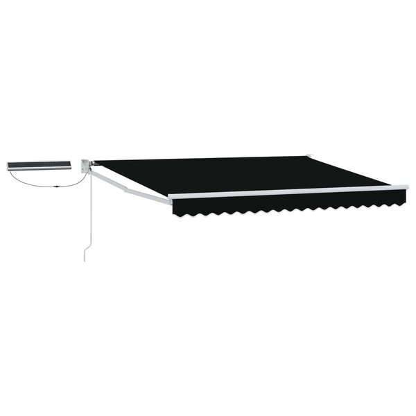 vidaXL Auvent rétractable électrique Noir et Blanc 3 x 2 5 m