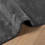 vidaXL Tapis doux à poils moyens et lavable HUARTE Anthracite