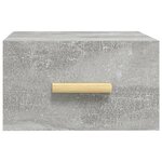 vidaXL Tables de chevet murales 2 Pièces gris béton 35x35x20 cm
