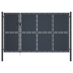 vidaXL Portail de jardin Acier 350 x 200 cm Anthracite