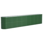 vidaXL Lit surélevé de jardin Acier enduit de poudre 332x40x68 cm Vert