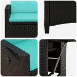 vidaXL Chaise de jardin inclinable 56 x 60 x 112 cm acier