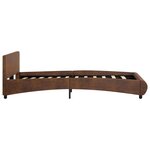 vidaXL Cadre de lit Marron Similicuir 120 x 200 cm