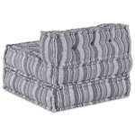 vidaXL Canapé modulaire Rayé Gris 70 x 70 x 54 cm tissu