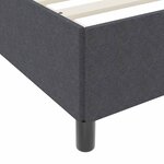 vidaXL Cadre de lit avec matelas Gris foncé 160 x 200 cm tissu