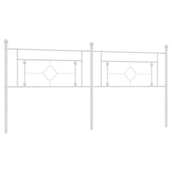 vidaXL Tête de lit de remplacement métal blanc 193 cm