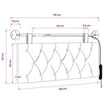 vidaXL Tête de lit suspendue Bordeaux Velours
