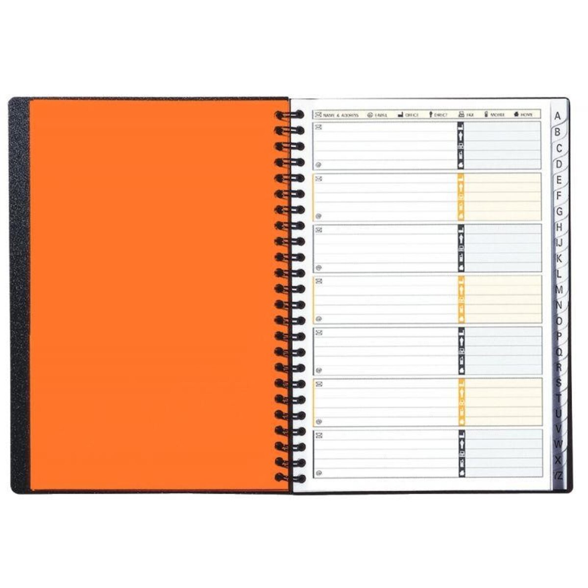 Organiseur Papier Durable Carnet D'Adresses Paper&you A6+ - Édition Noire Avec Onglets A-Z, Pour Contacts, Anniversaires Et Mots De Passe Carnet Mots De Passe