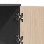 vidaXL Buffet haut Gris 67x40x108 5 cm Bois massif de pin