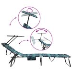 vidaXL Chaise longue pliante Multicolore 190 x 57 x 81 cm oxford