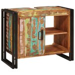 vidaXL Meuble sous évier avec étagère Multicolore Bois Recyclé Solide