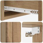 vidaXL Table d'appoint murale 59 x 34 5 x 17 cm Bois d'ingénierie