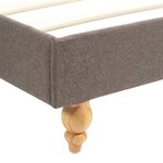 vidaXL Cadre de lit sans matelas taupe tissu 135x190 cm