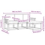vidaXL Ensemble de canapés d'extérieur 4 Pièces