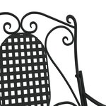 vidaXL Banc à bascule 84 cm noir acier