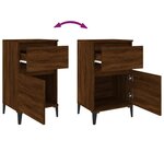vidaXL Tables de chevet 2 Pièces chêne marron 40x35x70 cm