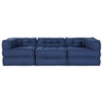 Poufs modulaires vidaXL 3 pièces en tissu indigo