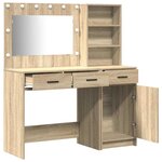 vidaXL Table de Toilette avec tiroir 2 Pièces Marron 78.5 x 41 x 135 cm