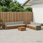 vidaXL Ensemble de canapés d'extérieur 8 Pièces Naturel et gris clair