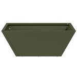 vidaXL Porte-plante en métal Vert olive Métal 40 x 40 x 15 cm