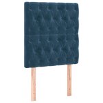 vidaXL Tête de lit à LED Bleu foncé 80x7x118/128 cm Velours