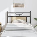 vidaXL Tête de lit chêne sonoma 90 cm bois d'ingénierie et acier