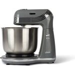 LIVOO DOP137G - Robot pâtissier multifonction - Bol acier inoxydable 3L - 6 vitesses - Fouet métallique et crochet - Gris