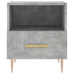 vidaXL Tables de chevet 2Pièces gris béton 40x35x47 5cm bois d’ingénierie