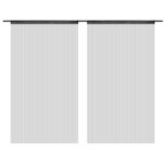vidaXL Rideau en fils 2 Pièces 140 x 250 cm Noir