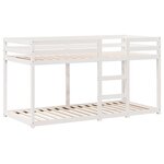 vidaXL Lit superposé avec toit blanc 90x200 cm bois de pin massif