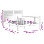 vidaXL Cadre de lit sans matelas blanc 140x200 cm bois de pin massif