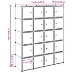 vidaXL Cubes de rangement 20 Pièces avec tiges de suspension PP